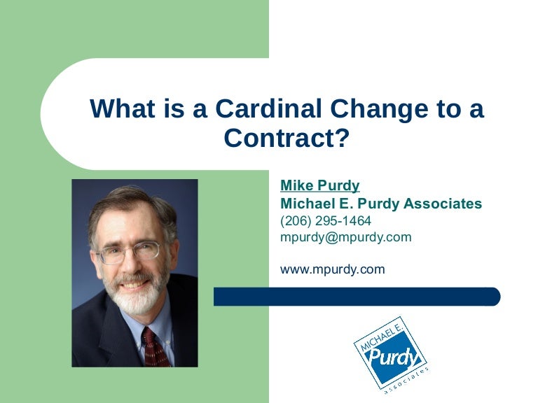 What Is A Cardinal Change To A Contract