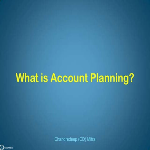 What is account planning