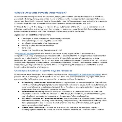 What is Accounts Payable Automation (AP)?