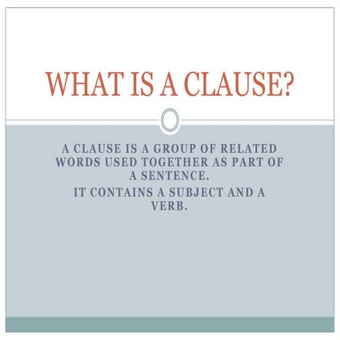 What is a clause