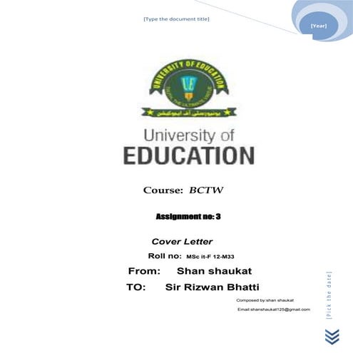 What is a cover letter