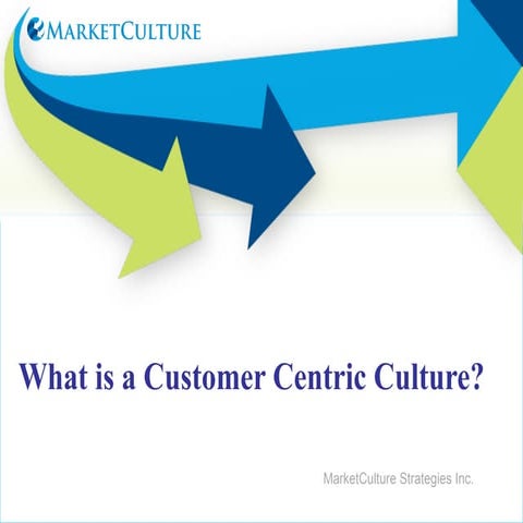 What is a customer centric culture?
