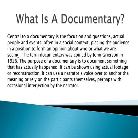 What is a documentary