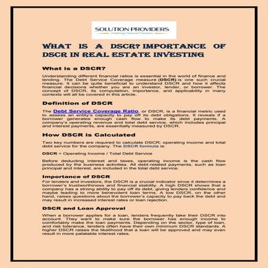 What is DSCR Loans? .pdf