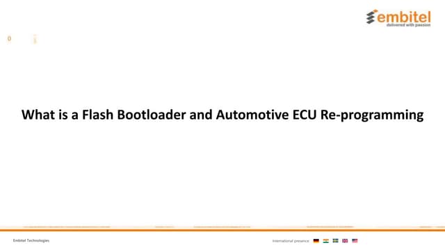 Flash Bootloader Development for ECU programming | PPTX