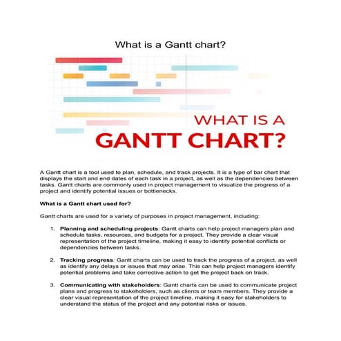 What is a Gantt chart