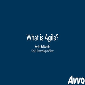 What is Agile?