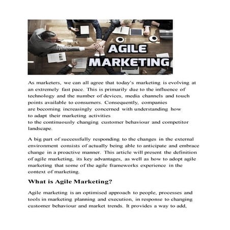 What is agile marketing? 