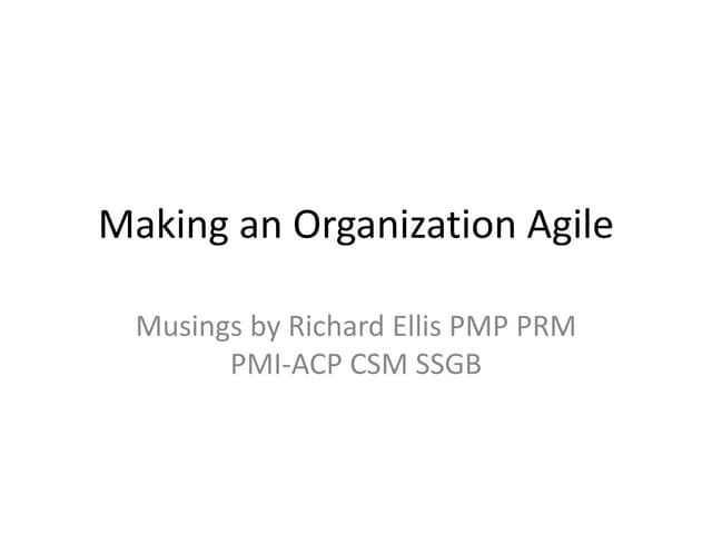What is Agility - Transforming to become an Agile Organization in the Digital...