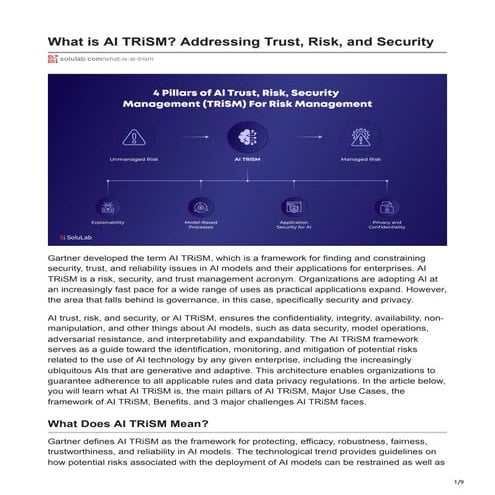 What is AI TRiSM Addressing Trust Risk and Security.pdf