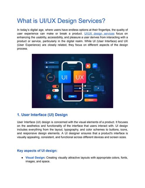 UI/UX Design & Development and Servicess | PDF