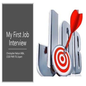 My first job interview