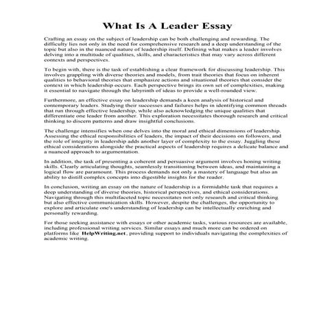 What Is A Leader Essay.pdf