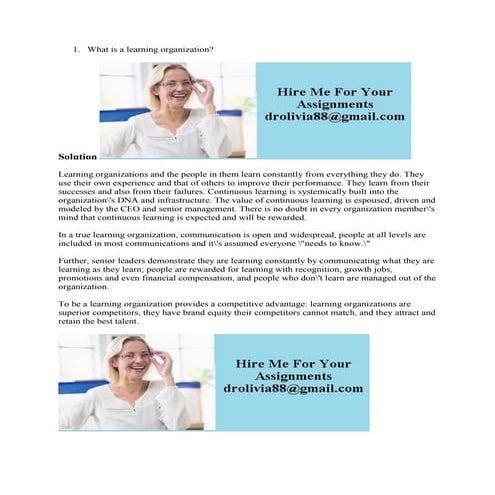 What is a learning organization-  SolutionLearning organizations and t.docx