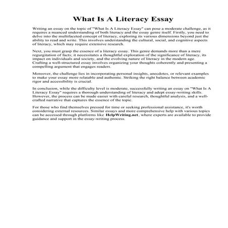 What Is A Literacy Essay.pdf