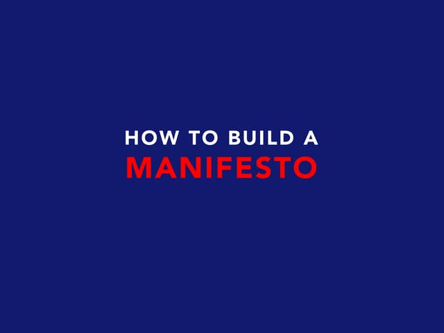 Storytelling for startups - How to build a manifesto