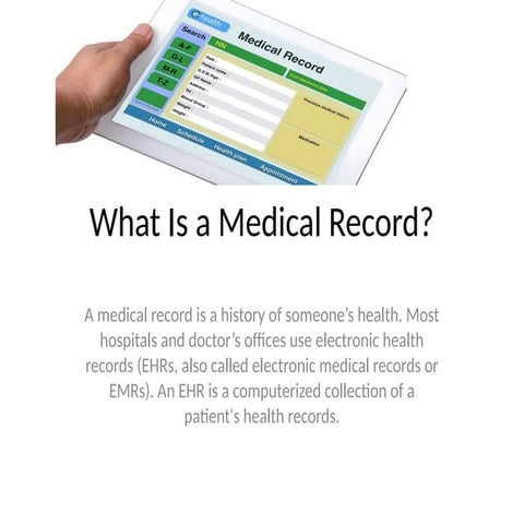 Comprehensive Overview of Medical Records and Their Components | PPTX