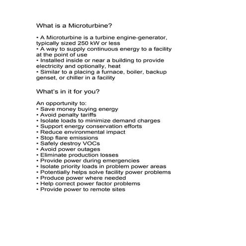 What is a microturbine