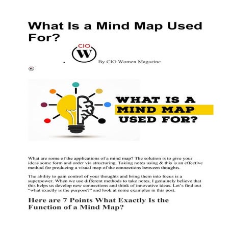 What Is a Mind Map Used For.pdf