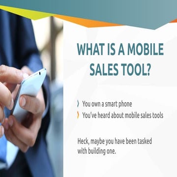 What is a Mobile Sales Tool?