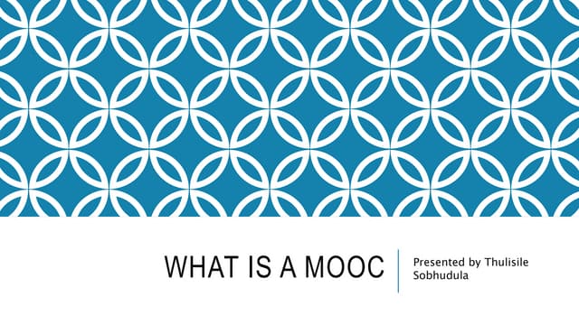 What is a Mooc