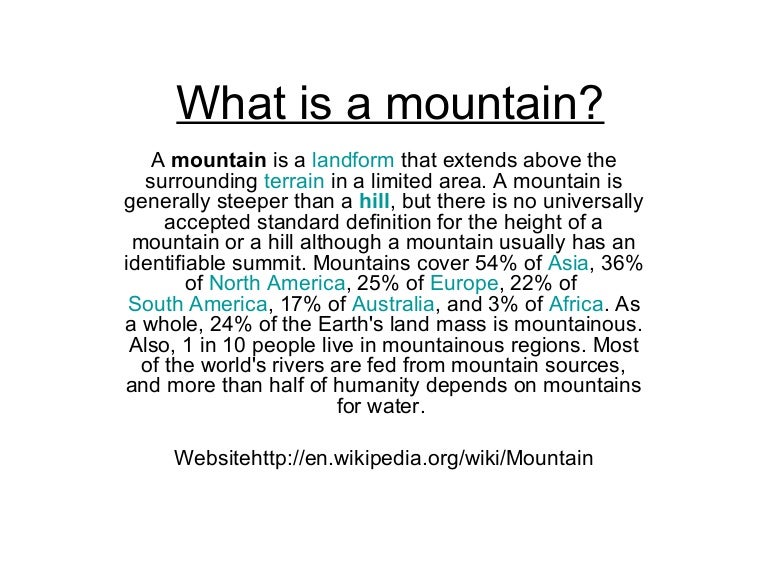 What is a mountain