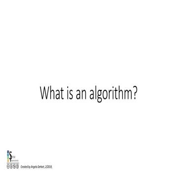 Writing algorithms