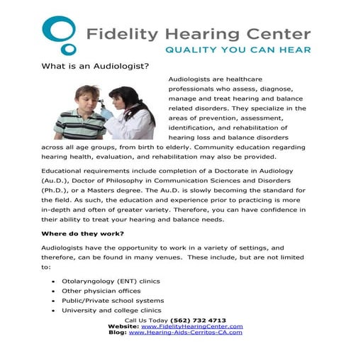 What is an Audiologist