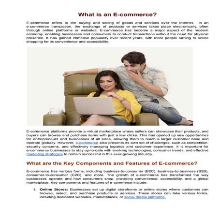 What is an E-commerce- digital marketingpdf
