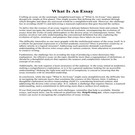 What Is An Essay. Photo Essay Examples - MosOp