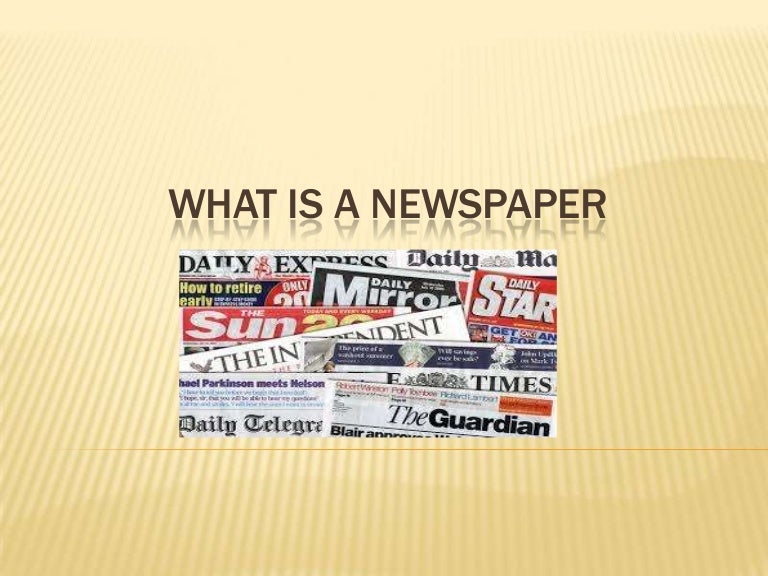 What Is A Newspaper