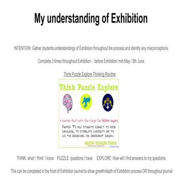 What is an exhibition?