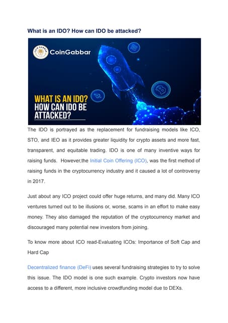 Benefits of launching IDO development services | PDF