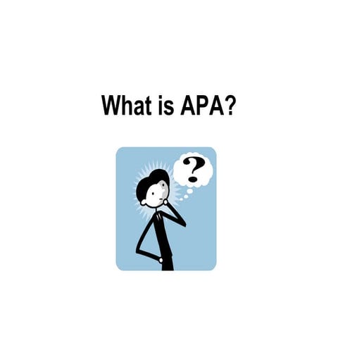 What Is APA