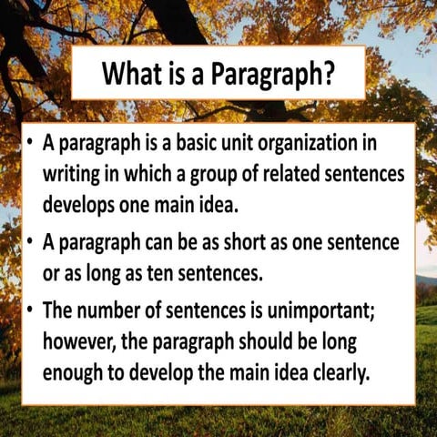 What is a paragraph?