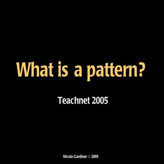 What is a pattern