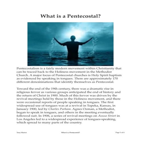 Turning Points, chapter 13, Rise & Spread of Pentecostalism | PPT