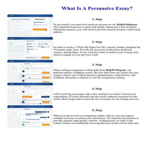 What Is A Persuasive Essay. Online assignment writing service.