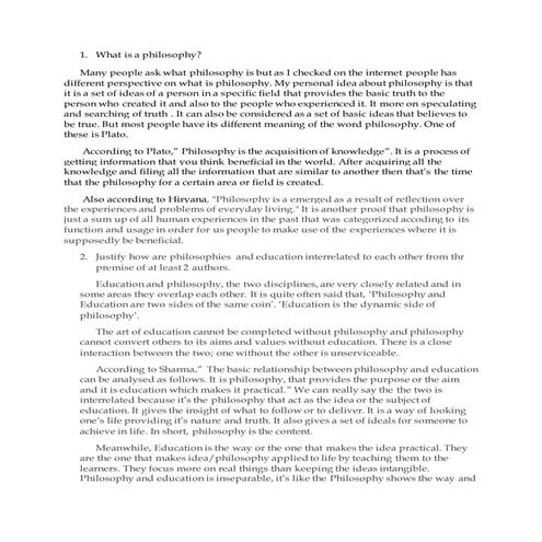 What is a philosophy