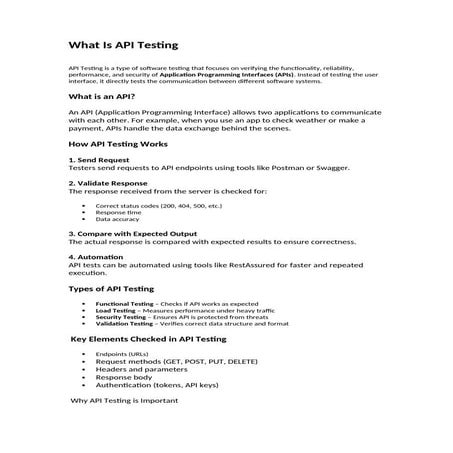 Comprehensive Guide to API Testing: Understanding Concepts, Types ...
