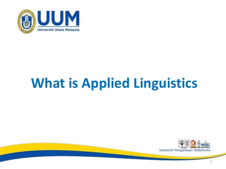 What Is Applied Linguistics