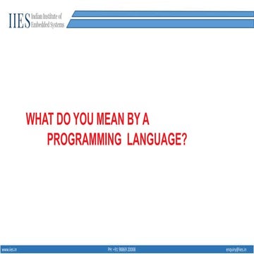 What is a programming language | PPT | Free Download