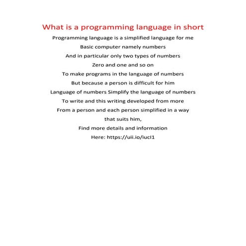 What is a programming language in short.docx