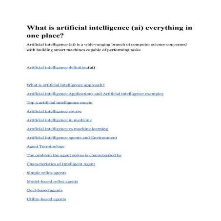 What is artificial intelligence