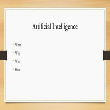 What is Artificial Intelligence - Beginners