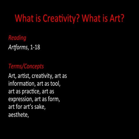 What is art   what is creativity 