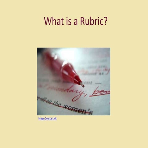 What is a rubric