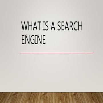 How search engine work ppt | PPTX
