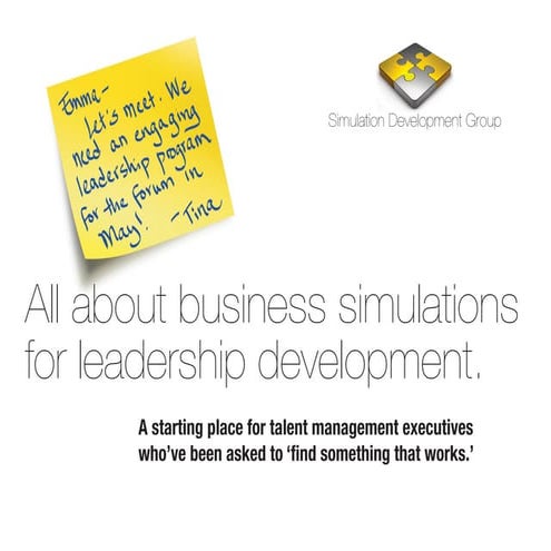 How to use business simulations for leadership training.