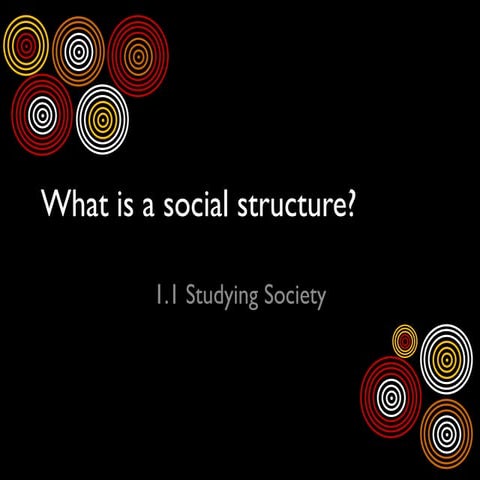 AQA GCSE Sociology - What is a social structure?